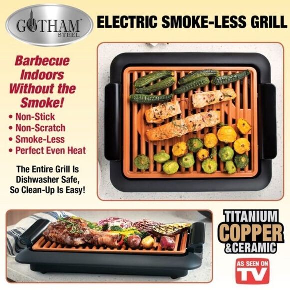 Gotham Steel Electric Smokeless Indoor Grill NEW - Picture 2 of 5